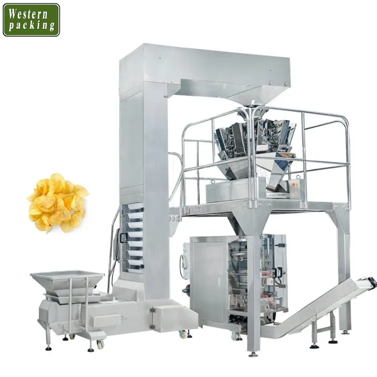 Macchina confezionatrice verticale per patatine fritte