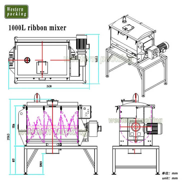 500 kg ribbon blender