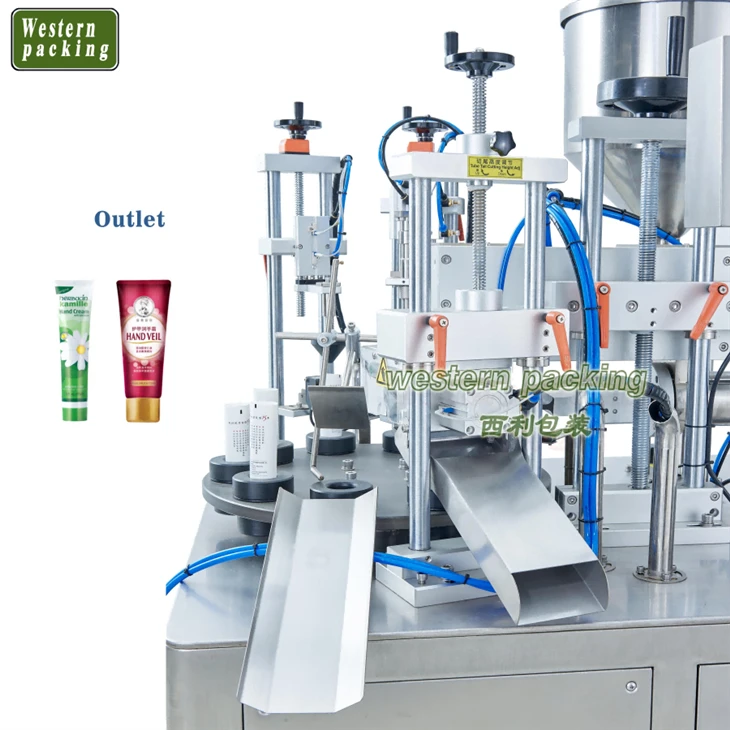 plastic tube filling and sealing machine