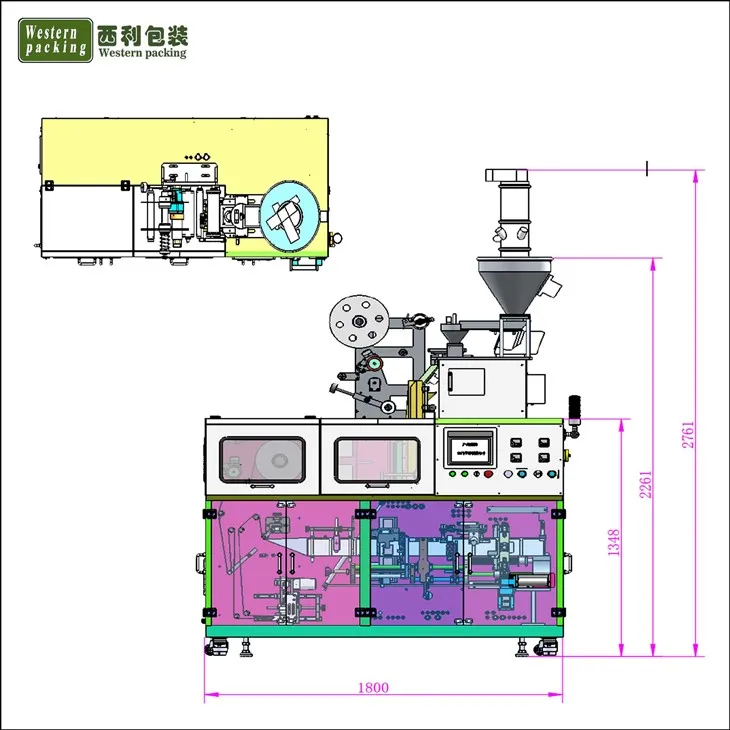 coffee powder inner and outer bag packing machine