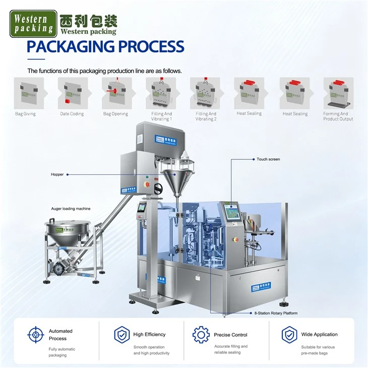 coffee powder stand up pouch packaging machine
